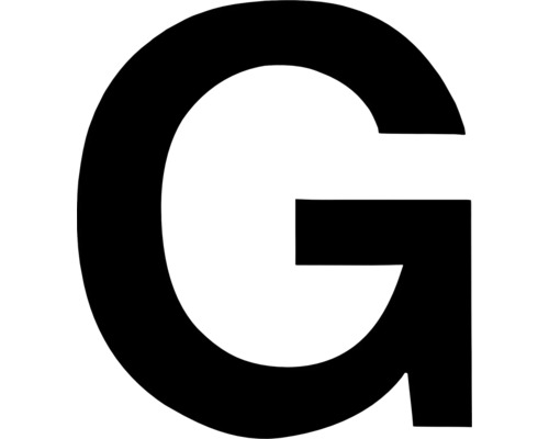 Klebebuchstabe "G" schwarz 35 mm
