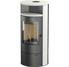 Kaminofen mit Sichtfenster und Holzfach