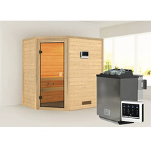 Sauna mit Saunaofen und Steuerung