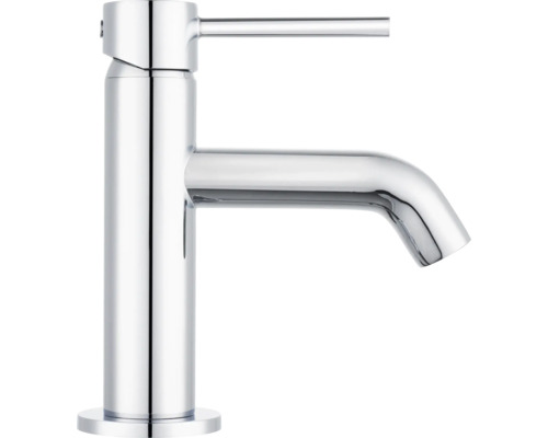 AVITAL Waschtischarmatur REGA eco CoolStart chrom mit Push-Open-Ablaufventil Einhandmischbatterie aus Metall für Waschtisch