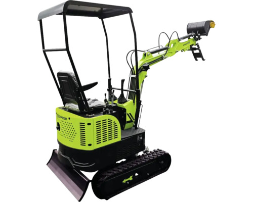 Minibagger mit Kettenlaufwerk und Kabinendach