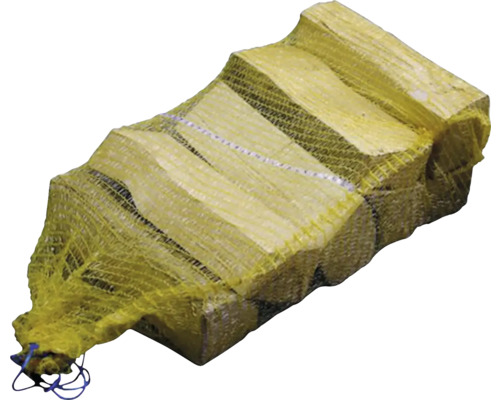 Brennholz im Netz verpackt