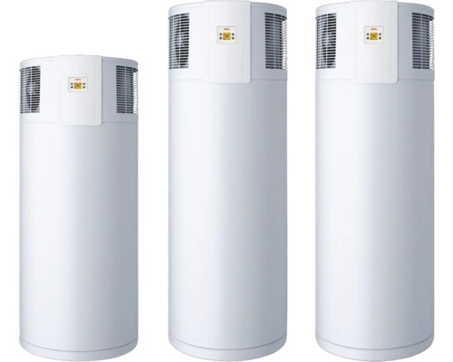 Drei Warmwasserspeicher unterschiedlicher Größe