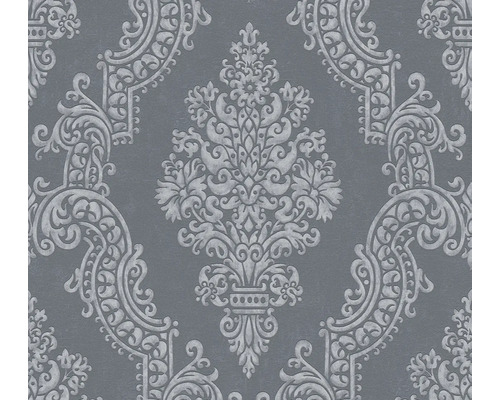Vliestapete 39765-7 Pure Elegance Barockornament grau glänzend Tapete mit floralem Ornamentmuster