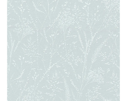 Vliestapete 39766-4 Pure Elegance Äste Gräser hellblau glänzend Tapete mit Pflanzenmuster