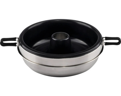 Gugelhupfform aus Edelstahl mit Griffen