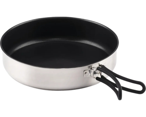 Bratpfanne aus Edelstahl mit klappbarem Griff