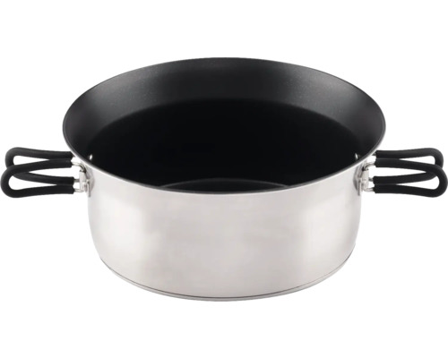 Edelstahltopf mit zwei Griffen