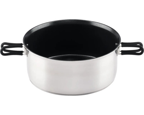 Kochtopf aus Edelstahl mit zwei Griffen