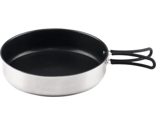 Bratpfanne aus Edelstahl mit klappbarem Griff