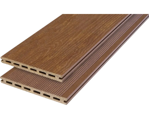 Konsta WPC Terrassendiele Extenso mittelbraun mattiert Hohlkammerprofil mit Struktur 20 x 190 mm (Meterware ab 1,00 bis max. 6,00 m) Konsta WPC Terrassendiele Extenso mittelbraun mattiert Hohlkammerprofil mit Struktur 20 x 190 mm (Meterware ab 1,00 bis max. 6,00 m)