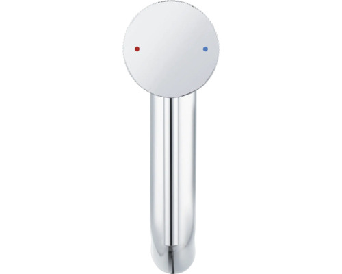 Wasserhahn aus Metall mit Temperaturanzeige