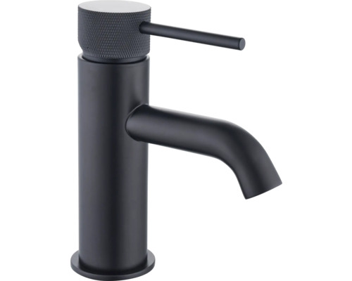 Bristan Apelo Eco Start Waschtischarmatur – Schwarz, Mit Clicker-Ablaufgarnitur | Keramikkartusche, Durchflussbegrenzer 5 L/min