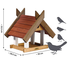 Vogelhaus mit Dach und Abmessungen