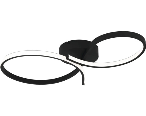 Lindby LED Deckenleuchte Emisua Dimmbar Mit Leselicht - Moderne Wohnzimmerleuchte In Schwarz, Aluminium