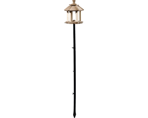 Vogelhaus dobar Vogelfutterhaus Benny Brunch Macchiato inkl. Ständer mit Pyramide, 20 ,5x17x123 cm Vogelhaus mit Ständer für den Garten