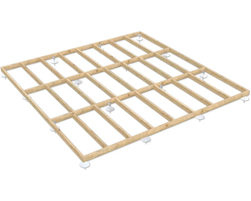 Fundamentrahmen Palmako 450 x 450 x 12 cm tauchgrundiert braun