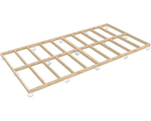 Fundamentrahmen Palmako 600 x 300 x 12 cm tauchgrundiert braun