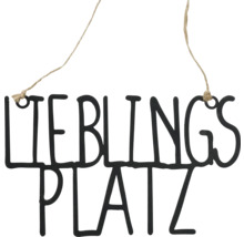 Dekoschild mit der Aufschrift Lieblingsplatz zum Aufhängen
