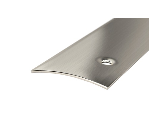 Prinz Übergansprofil gebürstet seitlich gelocht edelstahl 2,7 m x 40 mm Bodenprofil aus Metall mit Bohrloch