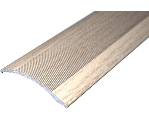 Prinz Anpassungsprofil Alu Eiche hellgrau selbstklebend 38 x 1000 mm Übergangsprofil aus Aluminium mit Holzstruktur