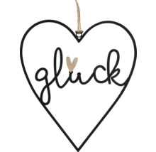 Dekoratives Herz zum Aufhängen mit dem Wort Glück