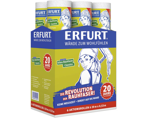 Erfurt Rauhfaser Classico Tapete, 6 Aktionsrollen