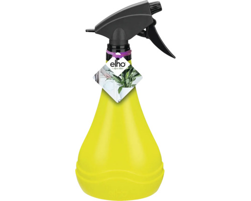 Gelbe Elho Gießkanne mit schwarzer Sprühvorrichtung für Zimmerpflanzen