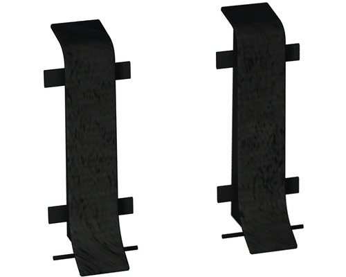 Prinz Verbinder für Klemmsockelleisten schiefer 50 mm x 22 mm Zwei schwarze Fallrohrklappen