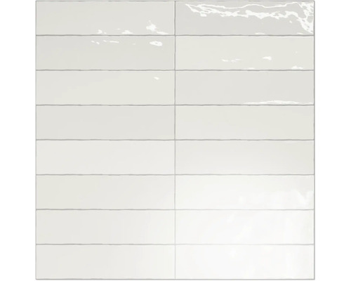 MIRAVA Metrofliese Ravera white glänzend 7,5 x 30 cm Rechteckige, glänzende Fliesen