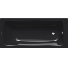 Schwarze Badewanne von oben