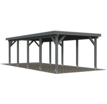 Freistehender Carport aus Holz mit Flachdach