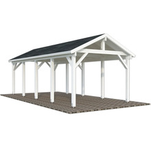 Freistehender Carport aus Holz mit Dach