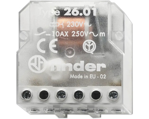 Finder Stromstoßschalter für Doseneinbau 1 Schließer 10 A, Aus/An, für 230 V AC Finder Relais Typ 26.01