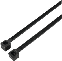 Zwei schwarze Kabelbinder