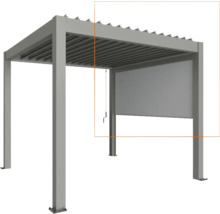 Pergola mit Stoffrollo zum Sonnenschutz