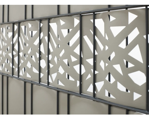 Sichtschutzstreifen Konsta für Doppelstabmatte PVC 5 Streifen 251,5 x 19,2 cm grau