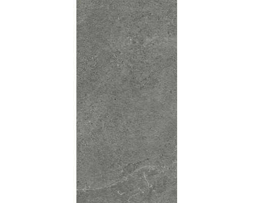 Graue Feinsteinzeugfliese mit matter Oberfläche.