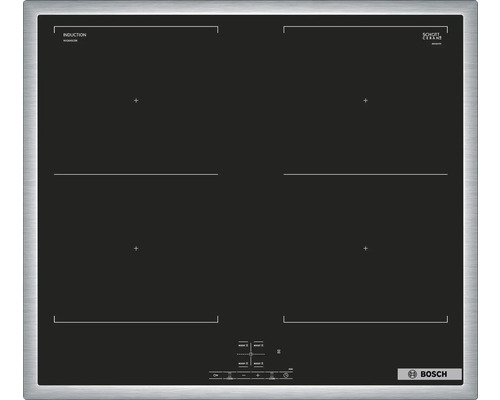 Bosch Induktionskochfeld mit vier Kochzonen und Bedienfeld