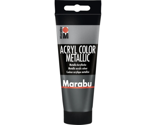 Marabu Acrylfarbe Acryl Color metallic anthrazit 772 100 ml Tube Metallic Acrylfarbe von Marabu