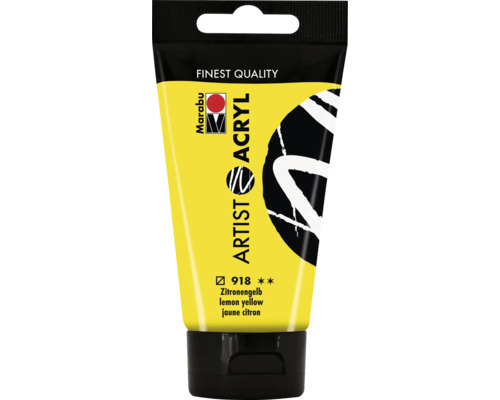 Marabu Acrylfarbe Artist Acryl zitronengelb 918 75 ml Marabu Künstler Acrylfarbe Zitronengelb in Tube