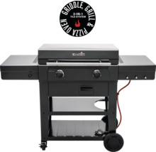 Char-Broil Logo, 3-in-1 Griddle, Grill und Pizzaofen mit Ablageflächen und Rädern