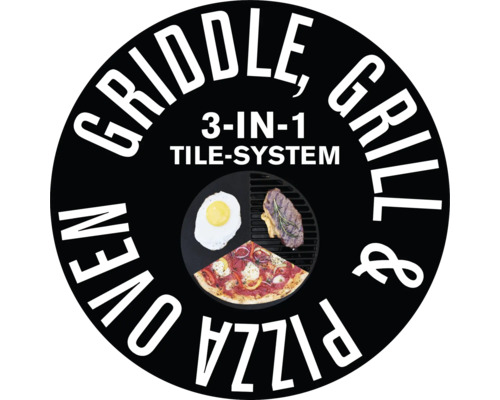 Griddle Grill und Pizzaofen 3-in-1 Fliesensystem