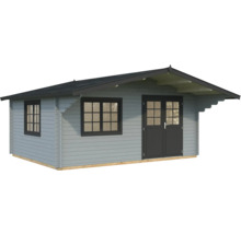Gartenhaus Palmako Sally 19,1 m² inkl. Fußboden 577 x 560 cm hellgrau-anthrazit