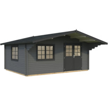 Gartenhaus Palmako Sally 19,1 m² inkl. Fußboden 577 x 560 cm dunkelgrau-anthrazit