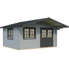 Gartenhaus Palmako Helena 15,1 m² inkl. Fußboden 514 x 524 cm hellgrau-anthrazit