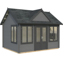 Gartenhaus Palmako Claudia 11,5 m² inkl. Fußboden 444 x 354 cm dunkelgrau-anthrazit