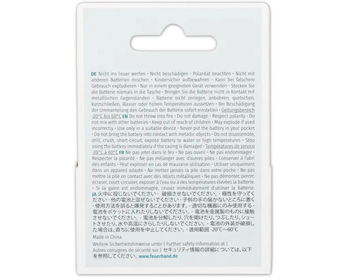 Sicherheitshinweise für Batterien