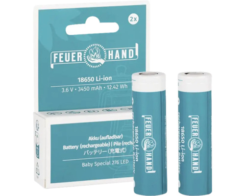 Feuerhand 18650 Li-Ionen Akku, 2er Pack