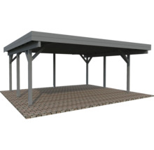 Doppelcarport Palmako Karl 20,6 m² 555 x 372 cm dunkelgrau